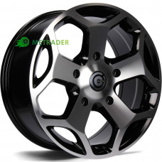 Carbonado Giant R18 W8 PCD5x160 ET50 DIA65.1 Black Front Polished