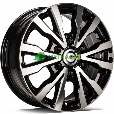 Carbonado Hero R16 W6.5 PCD6x130 ET54 DIA84.1 Black Front Polished