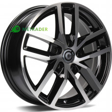 Carbonado Ice R15 W6 PCD5x100 ET38 DIA57.1 Black Front Polished