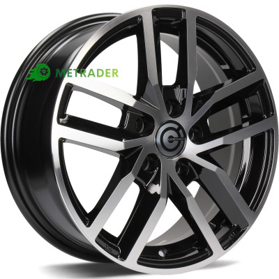 Carbonado Ice R15 W6 PCD5x100 ET38 DIA57.1 Black Front Polished