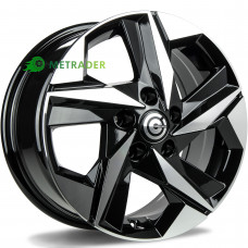 Carbonado Kioto R16 W6.5 PCD5x114.3 ET40 DIA73.1 Black Front Polished