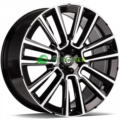 Carbonado Knockout R20 W9 PCD5x108 ET38 DIA67.1 Black Front Polished