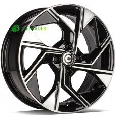 Carbonado Lantern R16 W6.5 PCD4x100 ET40 DIA67.1 Black Front Polished
