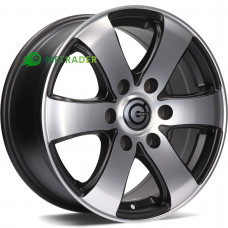 Carbonado Mammuth R16 W7 PCD6x130 ET50 DIA84.1 Matt Black Front Polished
