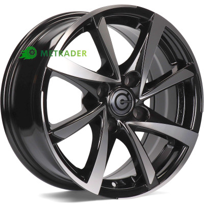 Carbonado Marseille R15 W6.5 PCD4x108 ET25 DIA65.1 Black Front Polished
