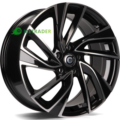 Carbonado Monaco R18 W8 PCD5x112 ET45 DIA57.1 Black Front Polished