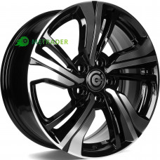 Carbonado Monk R17 W7 PCD5x114.3 ET45 DIA73.1 Black Front Polished