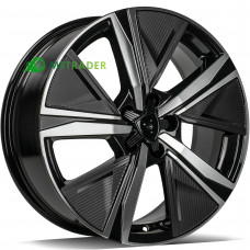 Carbonado Musketeer R18 W7.5 PCD5x108 ET44 DIA67.1 Black Front Polished