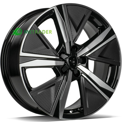 Carbonado Musketeer R18 W7.5 PCD5x108 ET44 DIA67.1 Black Front Polished