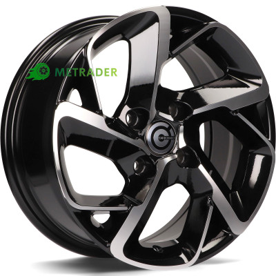 Carbonado Nantes R16 W7 PCD4x108 ET25 DIA65.1 Black Front Polished