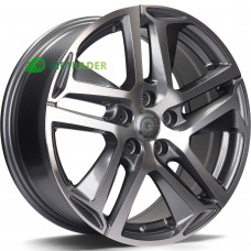 Carbonado Nice R17 W7.5 PCD5x108 ET45 DIA67.1 Anthracite Front Polished