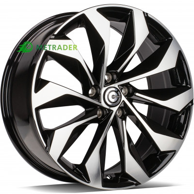 Carbonado Phantom R19 W8 PCD5x112 ET43 DIA57.1 Black Front Polished