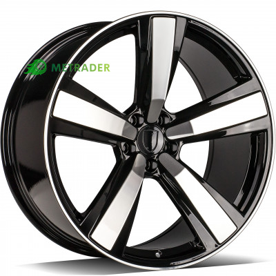 Carbonado Player R21 W10 PCD5x112 ET19 DIA66.5 Black Front Polished
