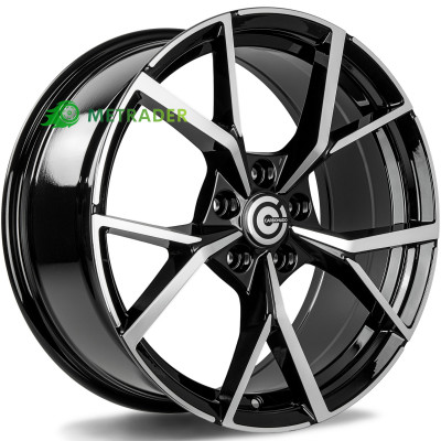 Carbonado Predator R18 W8 PCD5x112 ET45 DIA57.1 Black Front Polished