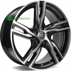 Carbonado Punch R18 W8 PCD5x108 ET45 DIA67.1 Black Front Polished