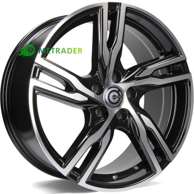 Carbonado Punch R18 W8 PCD5x108 ET45 DIA67.1 Black Front Polished