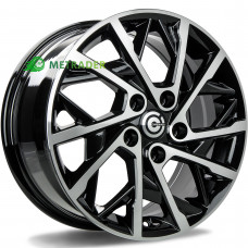 Carbonado Rain R16 W6.5 PCD5x114.3 ET48 DIA73.1 Black Front Polished