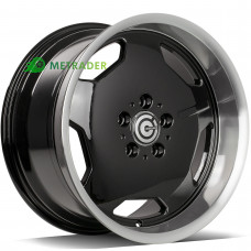 Carbonado Retro R17 W8 PCD5x112 ET35 DIA66.6 Black Glossy Lip Polished