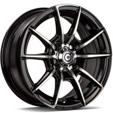 Carbonado Scooter R13 W5.5 PCD4x100 ET30 DIA67.1 Black Front Polished