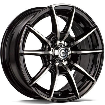 Carbonado Scooter R13 W5.5 PCD4x100 ET30 DIA67.1 Black Front Polished
