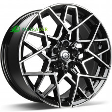 Carbonado Shield R18 W8 PCD5x112 ET30 DIA66.6 Black Front Polished
