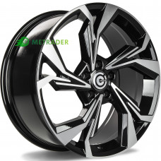 Carbonado Slingshot R18 W8 PCD5x112 ET45 DIA66.5 Black Front Polished