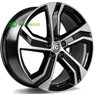 Carbonado Strike R18 W8 PCD5x108 ET45 DIA67.1 Black Front Polished