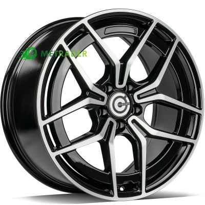 Carbonado Stylish R19 W9 PCD5x112 ET45 DIA66.6 Black Front Polished