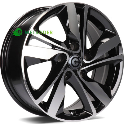 Carbonado Sunshine R15 W6 PCD4x100 ET35 DIA67.1 Black Front Polished