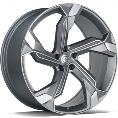 Carbonado Superstar Matt Anthracite Front Polished R21 W9.5 PCD5x112 ET25 DIA66.45
