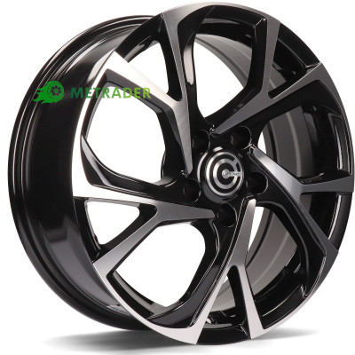 Carbonado Tokio R17 W6.5 PCD5x114.3 ET40 DIA73.1 Black Front Polished
