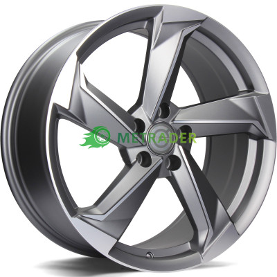 Carbonado Twist R18 W8 PCD5x112 ET35 DIA66.5 Matt Anthracite Front Polished