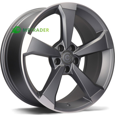 Carbonado Twister R19 W8.5 PCD5x112 ET30 DIA66.5 Matt Anthracite Front Polished