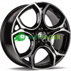 Carbonado Unique R18 W7.5 PCD5x112 ET45 DIA57.1 Black Front Polished