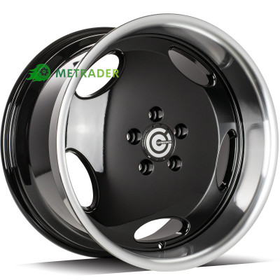 Carbonado Vintage R18 W8.5 PCD5x112 ET35 DIA66.6 Black Glossy Lip Polished