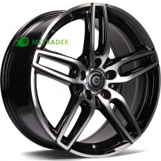 Carbonado Way R19 W8 PCD5x112 ET45 DIA66.6 Black Front Polished