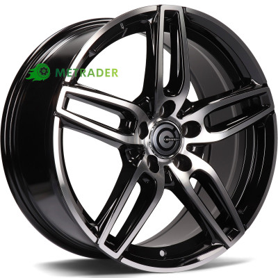 Carbonado Way R19 W8 PCD5x112 ET45 DIA66.6 Black Front Polished