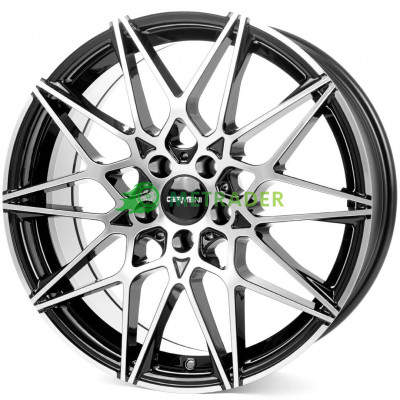 Carmani 18 Knut R18 W8 PCD5x112 ET25 DIA66.7 Black Polished