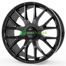 Carmani 19 Hugo R19 W8 PCD5x112 ET38 DIA66.6 Black Lip Polish