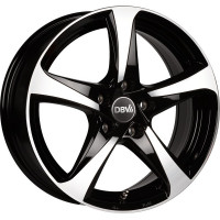 DBV 5SP 001 R17 W7.5 PCD5x108 ET48 DIA74.1 Black Gloss Front Polished