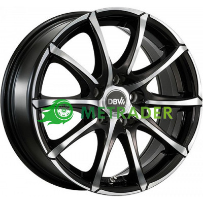 DBV Tropez R17 W7.5 PCD5x110 ET38 DIA65.1 Black Front Polished