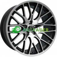 Diewe Wheels Fina R22 W10 PCD5x112 ET50 DIA66.6 Nero Machined - Black Matt Front Polished