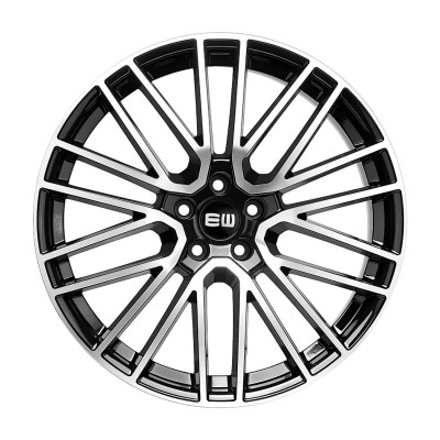 Elite Wheels EW08 Titanium R20 W9 PCD5x108 ET45 DIA67.1 Black Polished