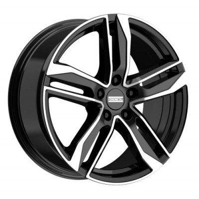 FondMetal Hexis R18 W8 PCD5x112 ET48 DIA57.1 Glossy Black Machined