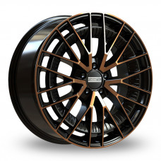 FondMetal Kari R18 W8 PCD5x112 ET34 DIA66.5 Glossy Black Bronze Machined