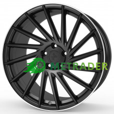 Keskin KT17 R18 W8 PCD5x112 ET30 DIA72.6 Matt Black Lip Polished