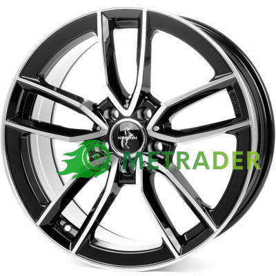 Keskin KT21 R17 W7.5 PCD5x114.3 ET45 DIA72.6 Black Front Polished