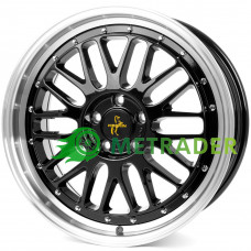 Keskin KT22 Retro R19 W8.5 PCD5x100 ET30 DIA57.1 Black Glossy Lip Polished