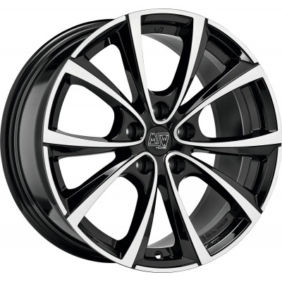 MSW 27T R18 W8.5 PCD5x114.3 ET40 DIA64.1 Gloss Black Full Polished