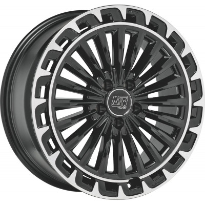 MSW 32 R19 W7.5 PCD5x112 ET49 DIA73.1 Gloss Black Polished Lip